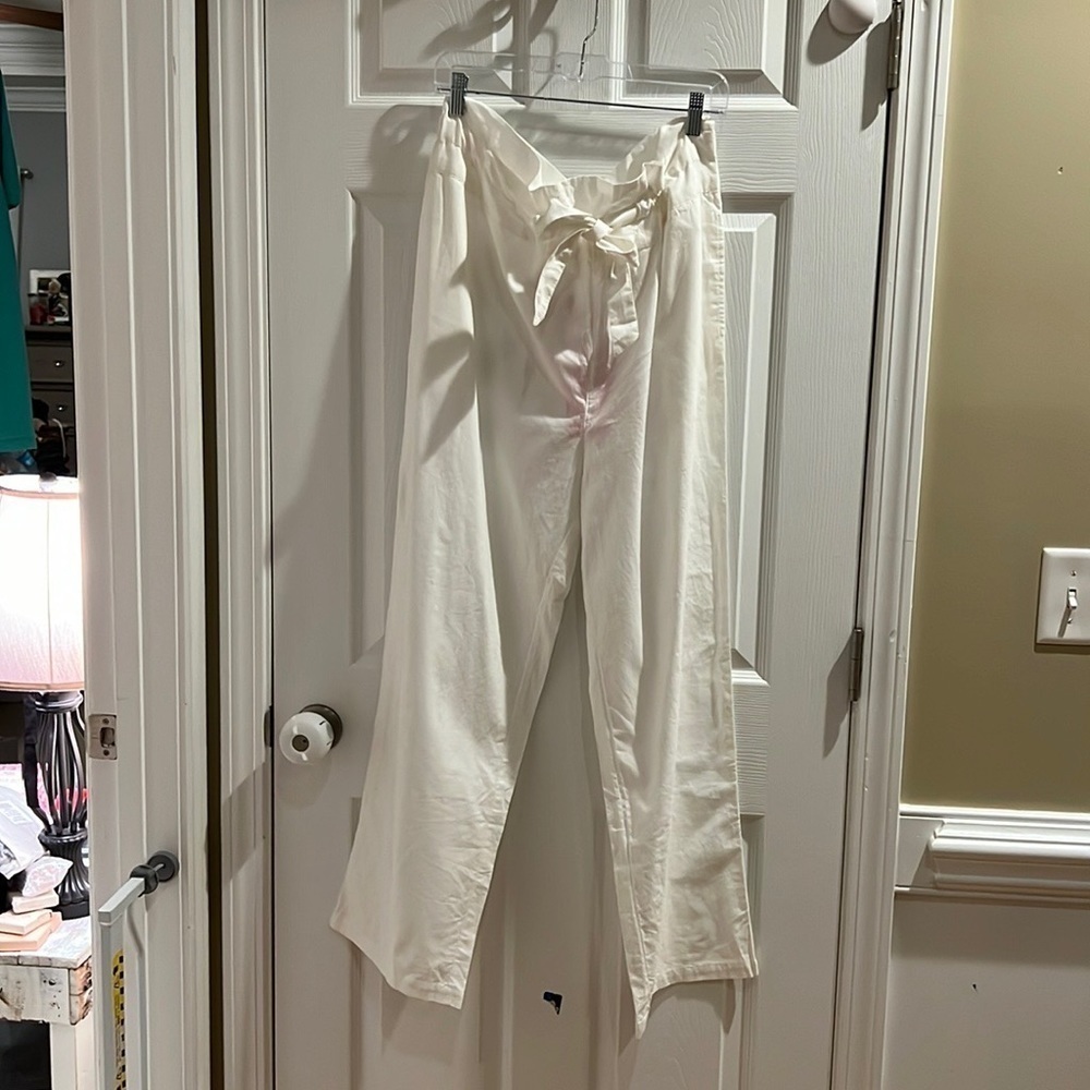 White wide leg pants L/XL - Picture 5 of 5